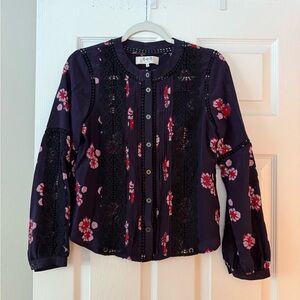 Sea New York Black Floral Blouse